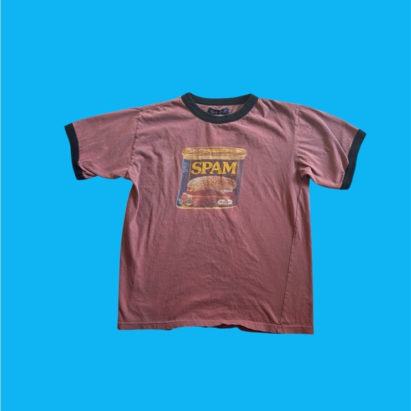 Vintage Spam Graphic Ringer Tee - Picture 1 of 5